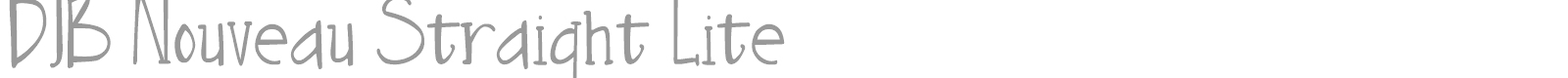 DJB Nouveau Straight font preview
